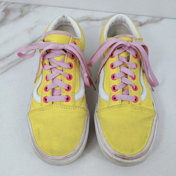 Vans Women's Old Skool Custom 'Im Baby' Platform Low Yellow Canvas Sneakers, 7.5 - Picture 5 of 10